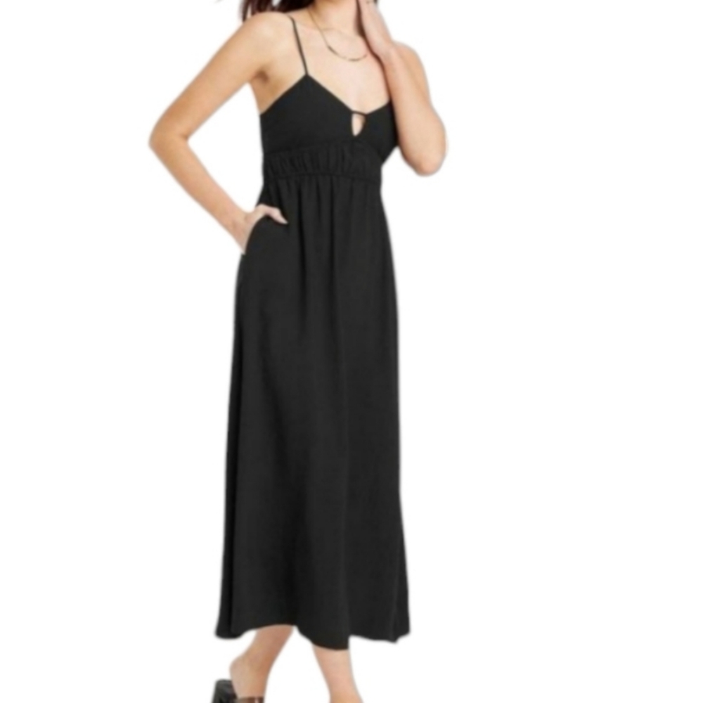 A New Day Women Spaghetti Strap Dress XS Black